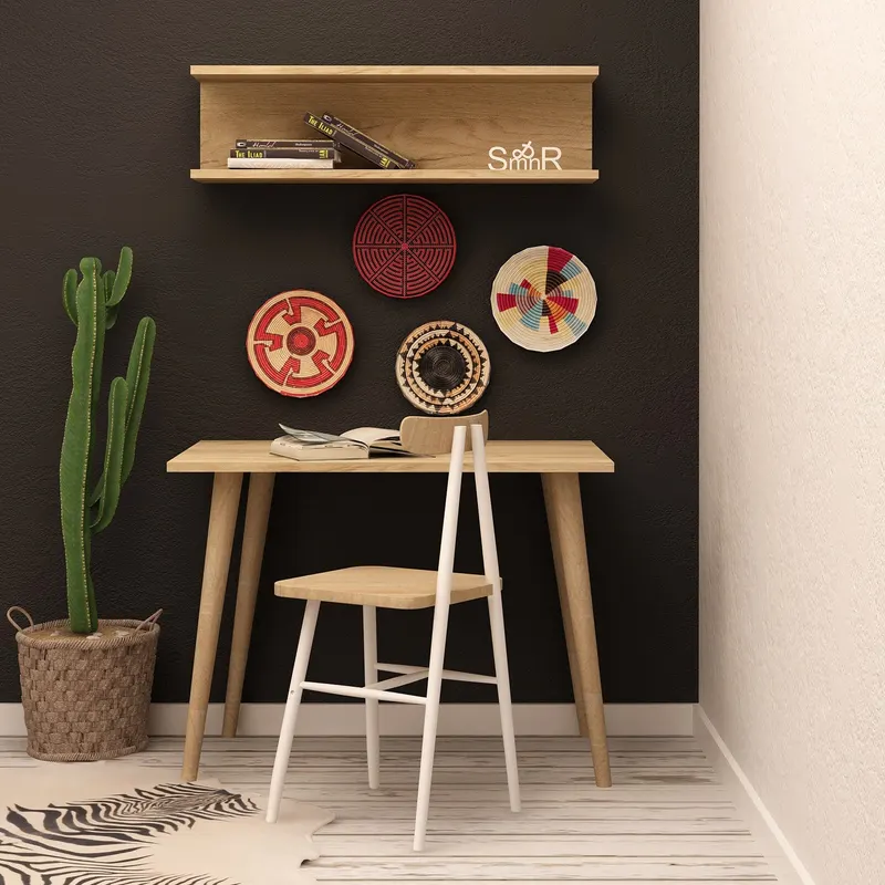 Birou Fluse, Stejar, 80x60x74 cm - Stejar