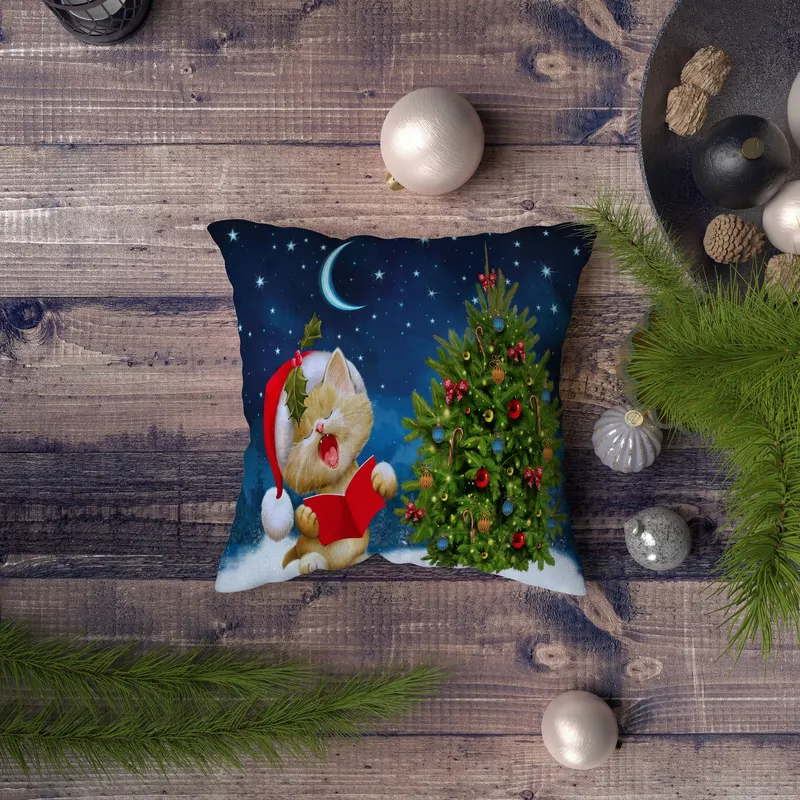 Pernă decorativă NYXMAS126, Multicolor, 43x43 cm - Multicolor