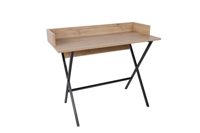 Birou Monaco, Stejar - Negru, 100x89x50 cm - Stejar - Negru