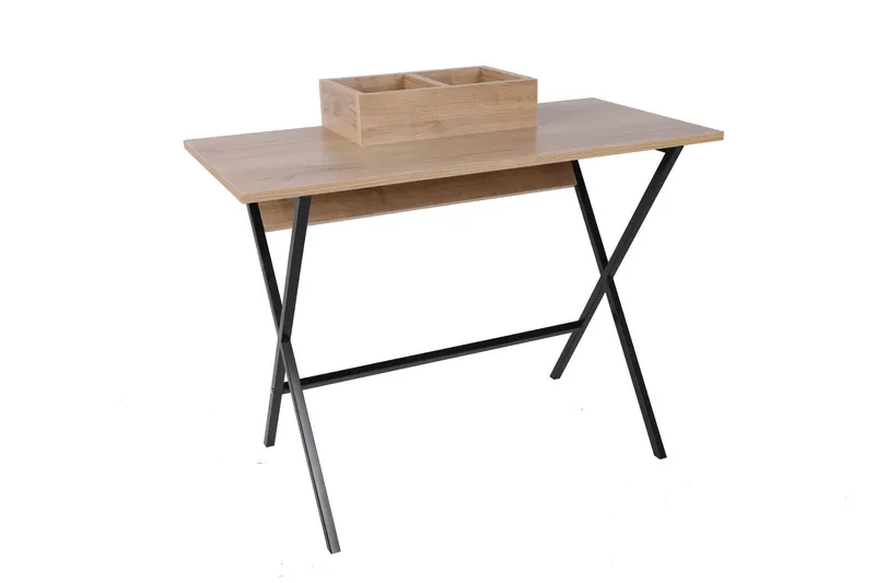 Birou Venedik, Stejar - Negru, 100x89x50 cm - Stejar - Negru