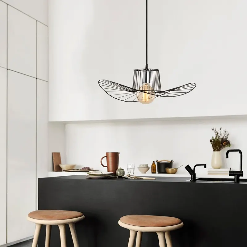 Lustră Tel - 6721, Negru, Ø49x110 cm - Negru