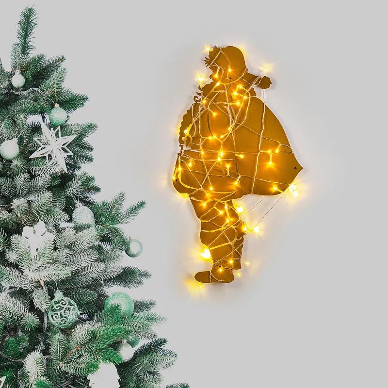 Decorațiune de perete din metal XMASGOLD - 005, Auriu, 37x68x0 cm - Auriu