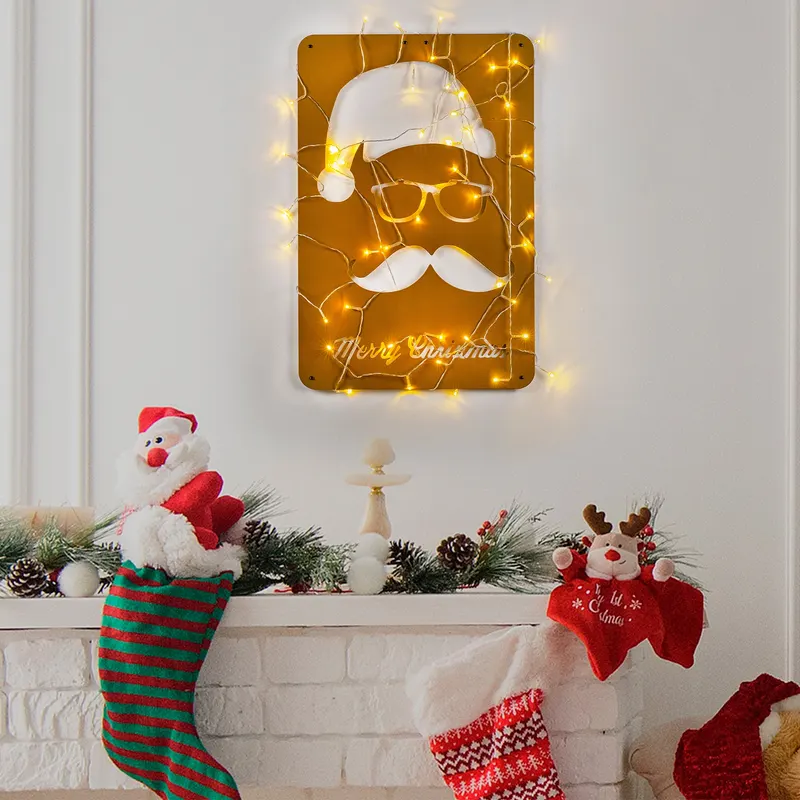 Decorațiune de perete din metal XMASGOLD - 006, Auriu, 39x59x0 cm - Auriu