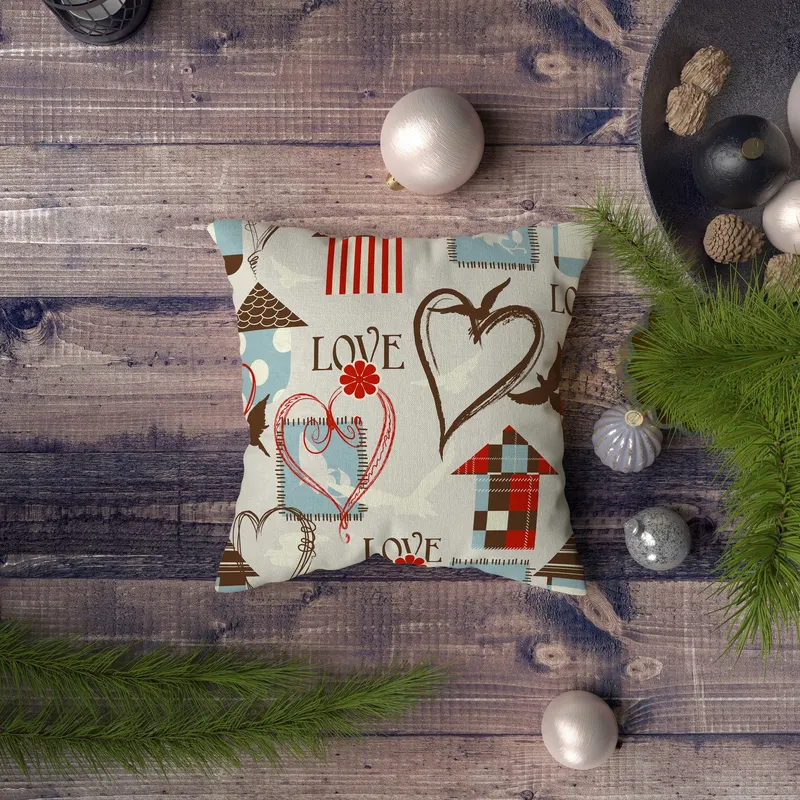 Pernă decorativă NYXMAS058, Multicolor, 43x43 cm - Multicolor
