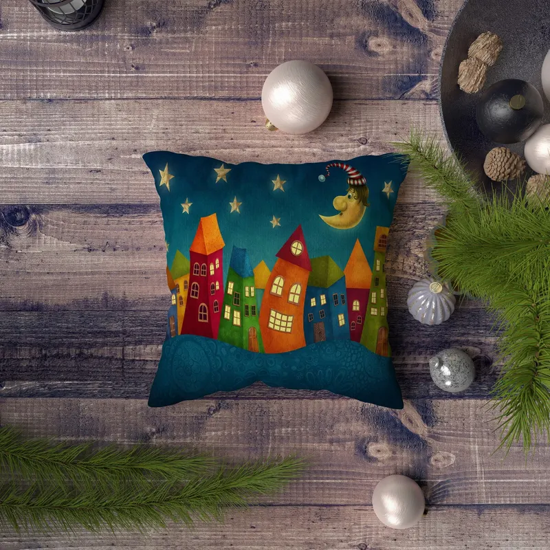 Pernă decorativă NYXMAS061, Multicolor, 43x43 cm - Multicolor