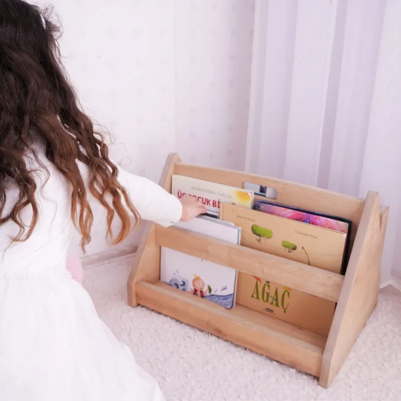 Bibliotecă Kucuk Bilge, Maro, 50x37x33 cm - Maro