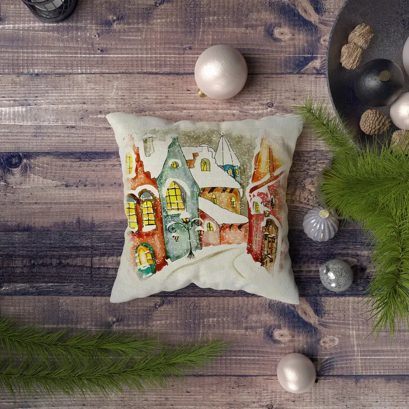Pernă decorativă NYXMAS069, Multicolor, 43x43 cm - Multicolor