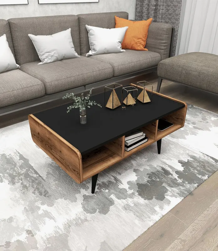 Măsuță de cafea Line, Light walnut, 90x56x40 cm - Nuc