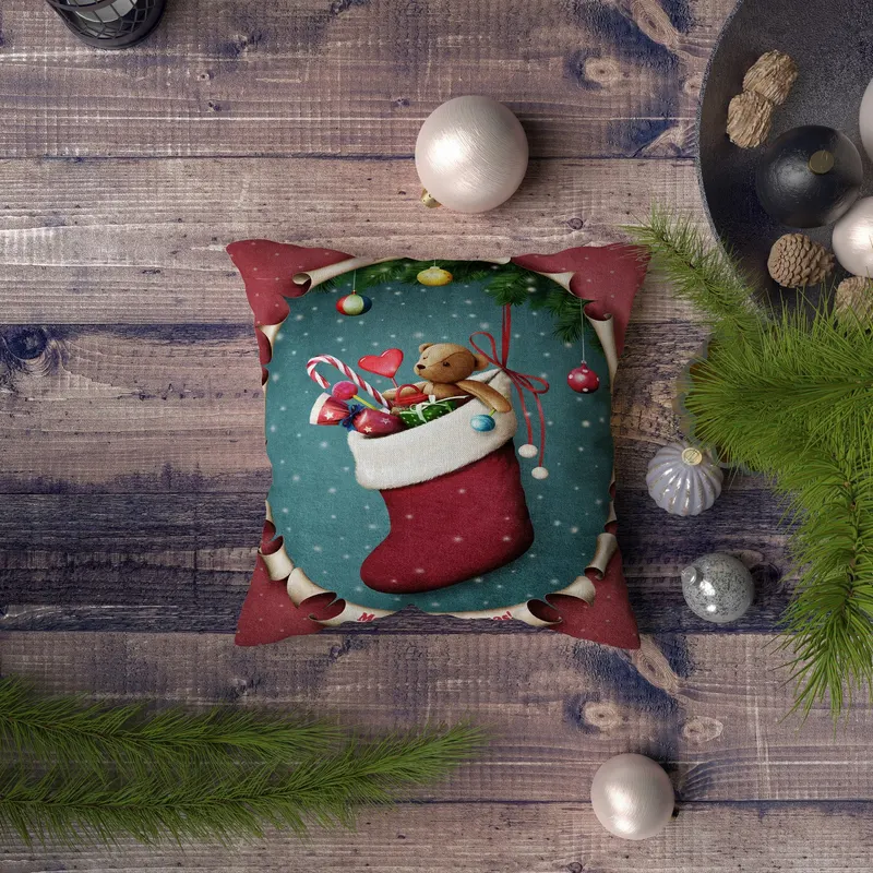 Pernă decorativă NYXMAS072, Multicolor, 43x43 cm - Multicolor