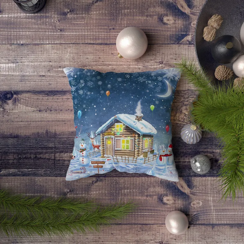 Pernă decorativă NYXMAS073, Multicolor, 43x43 cm - Multicolor