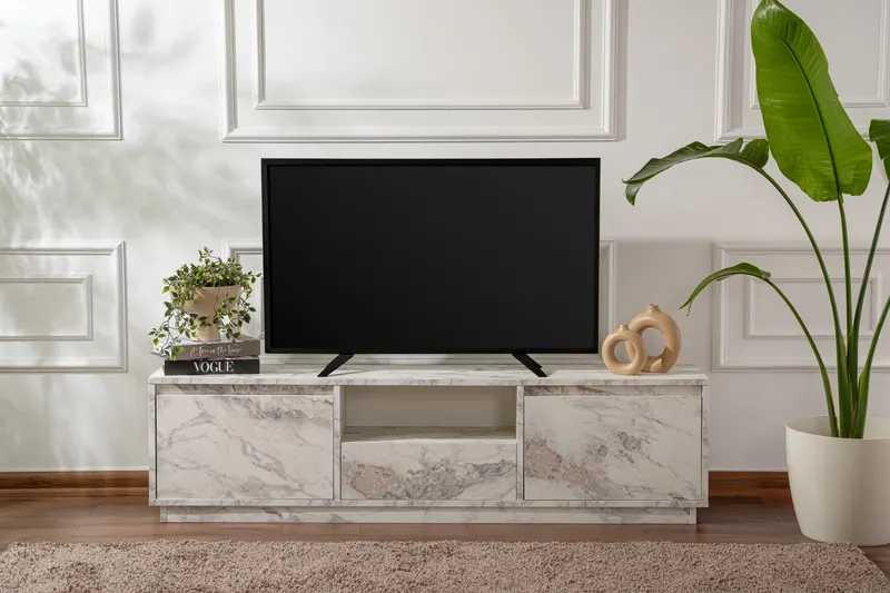 Comodă TV Vanguard - Fressia Marble, Freesia marble, 160x30x42 cm - Gri