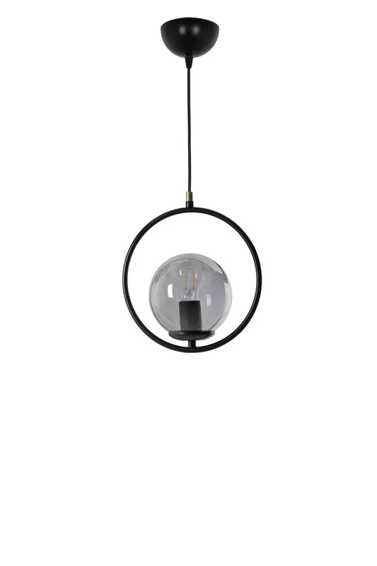 Lustră 8490-1, Negru, Ø30x70 cm - Negru