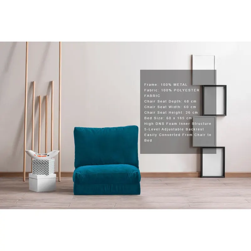 Fotoliu extensibil Taida - PF05, Verde, 60x68x62 cm - Verde