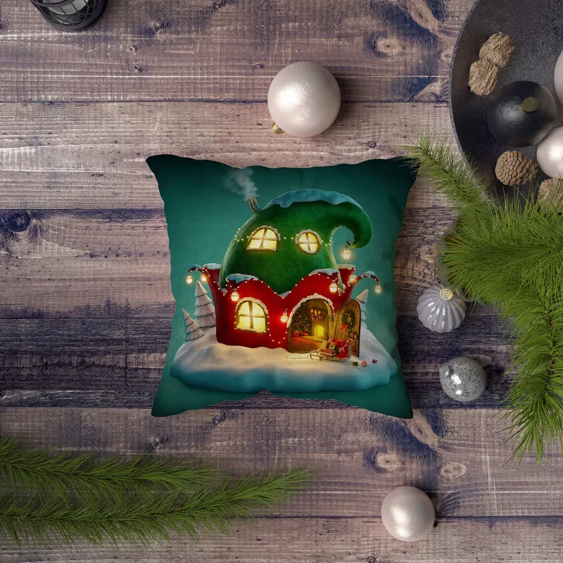 Pernă decorativă NYXMAS075, Multicolor, 43x43 cm - Multicolor
