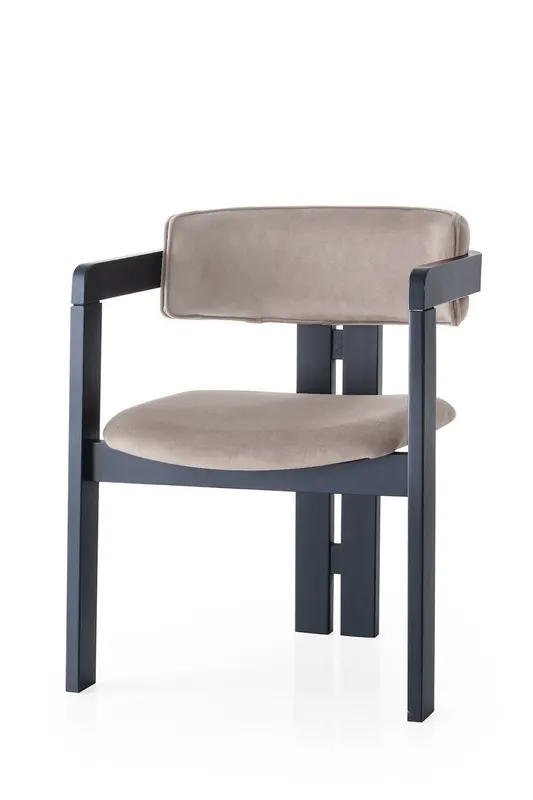Scaun CO - 020, Negru - Maro deschis, 58x49x76 cm - Negru - Maro
