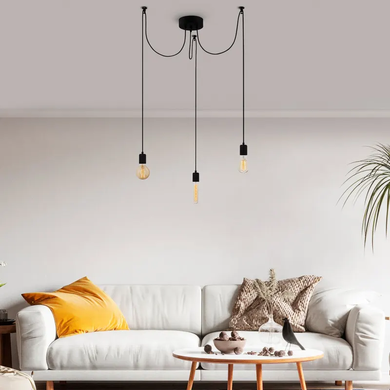Lustră Kabluni - MR - 927, Negru, Ø16x102 cm - Negru