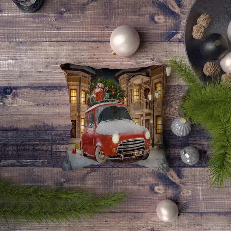 Pernă decorativă NYXMAS076, Multicolor, 43x43 cm - Multicolor