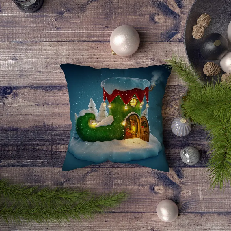 Pernă decorativă NYXMAS077, Multicolor, 43x43 cm - Multicolor