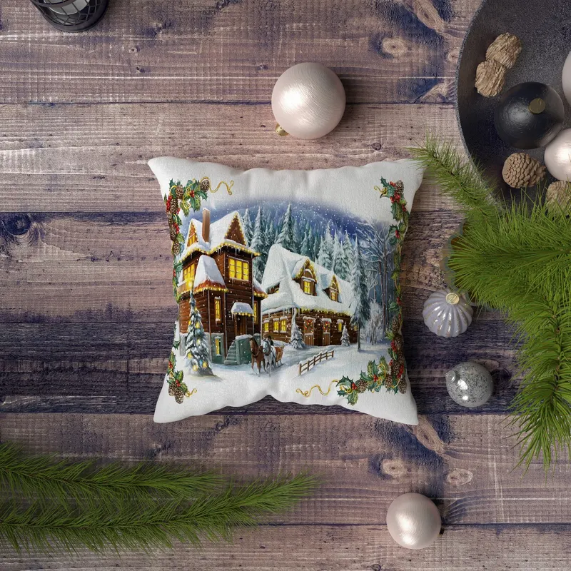 Pernă decorativă NYXMAS078, Multicolor, 43x43 cm - Multicolor