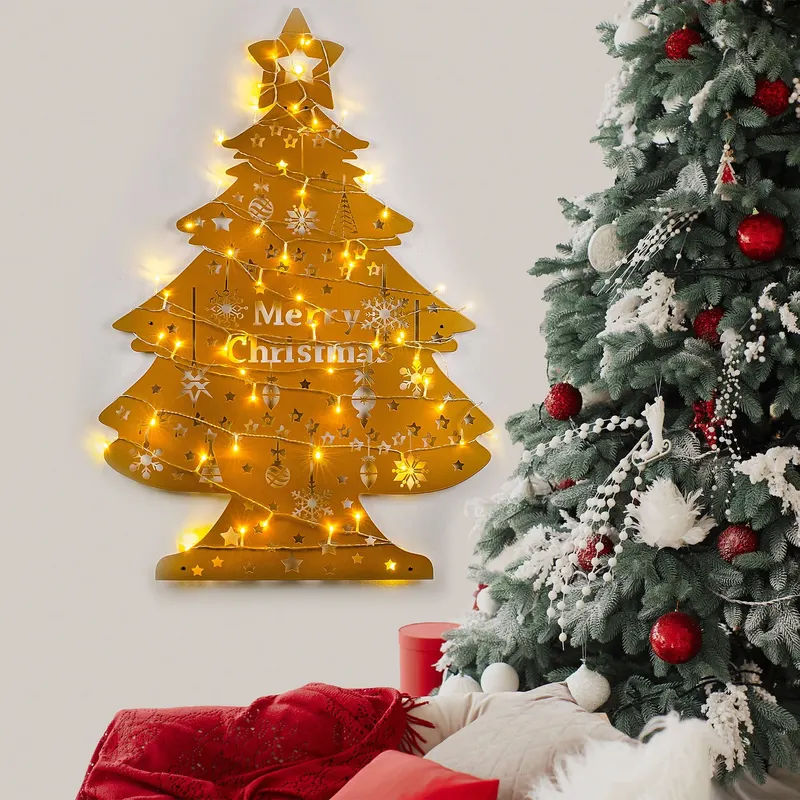 Decorațiune de perete din metal XMASGOLD - 031, Negru, 70x100x0 cm - Negru