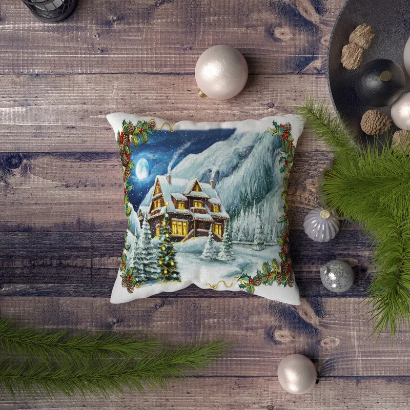 Pernă decorativă NYXMAS079, Multicolor, 43x43 cm - Multicolor