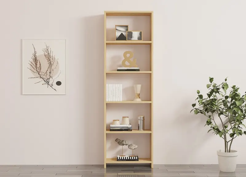 Bibliotecă New, Stejar, 160x20x50 cm - Stejar
