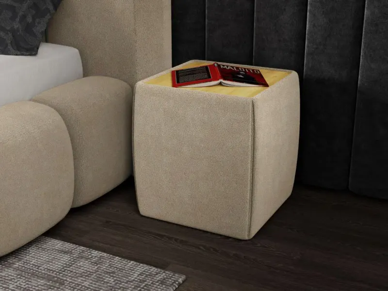 Masuta tapitata Nuvole Lux Velvet bej