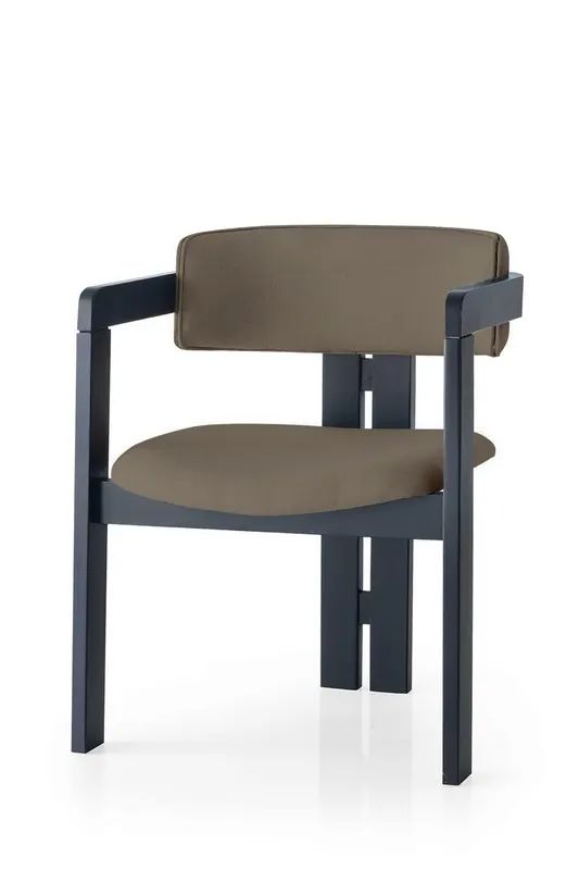Scaun CO - 025, Negru - Maro, 58x49x76 cm - Negru - Maro