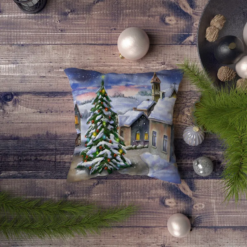 Pernă decorativă NYXMAS084, Multicolor, 43x43 cm - Multicolor