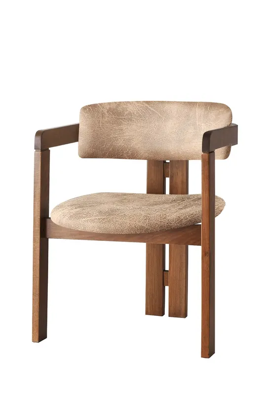 Scaun CO - 032, Nuc - Bej, 58x49x76 cm - Nuc - Bej
