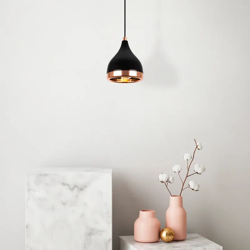 Lustră Yıldo - 7000, Negru - Copper, Ø15x135 cm - Negru - Cupru