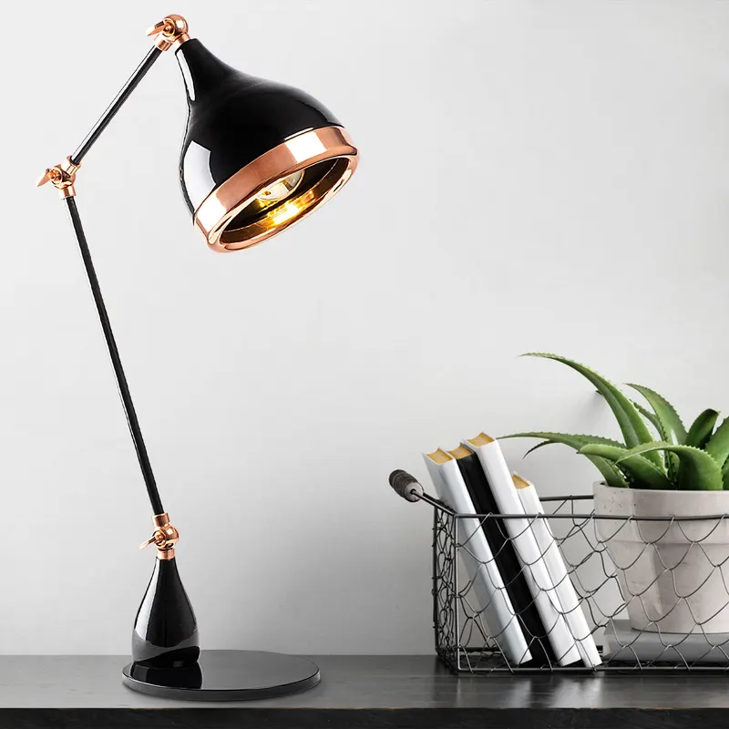 Veioză Yıldo - 7015, Negru - Copper, Ø15x50 cm - Negru - Cupru