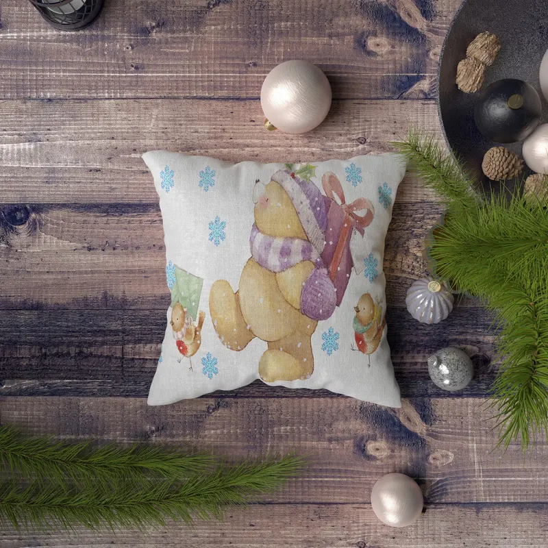 Pernă decorativă NYXMAS091, Multicolor, 43x43 cm - Multicolor