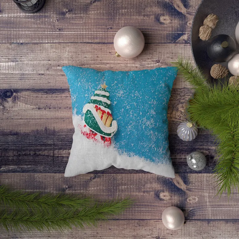 Pernă decorativă NYXMAS092, Multicolor, 43x43 cm - Multicolor