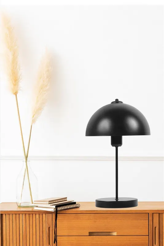 Veioză 8755-1, Negru, Ø25x40 cm - Negru