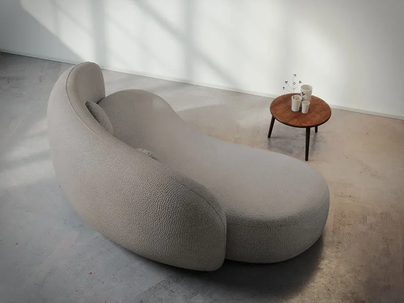 Canapea curbata Lunis bej — imaginea 3