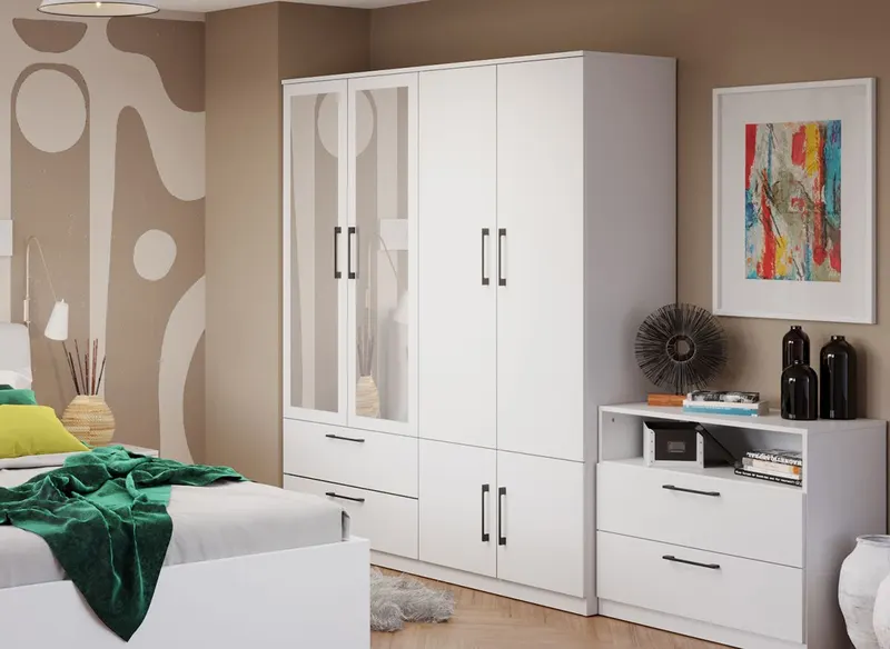 Dulap Snow Alb - C164/05 cu oglinda — imaginea 3