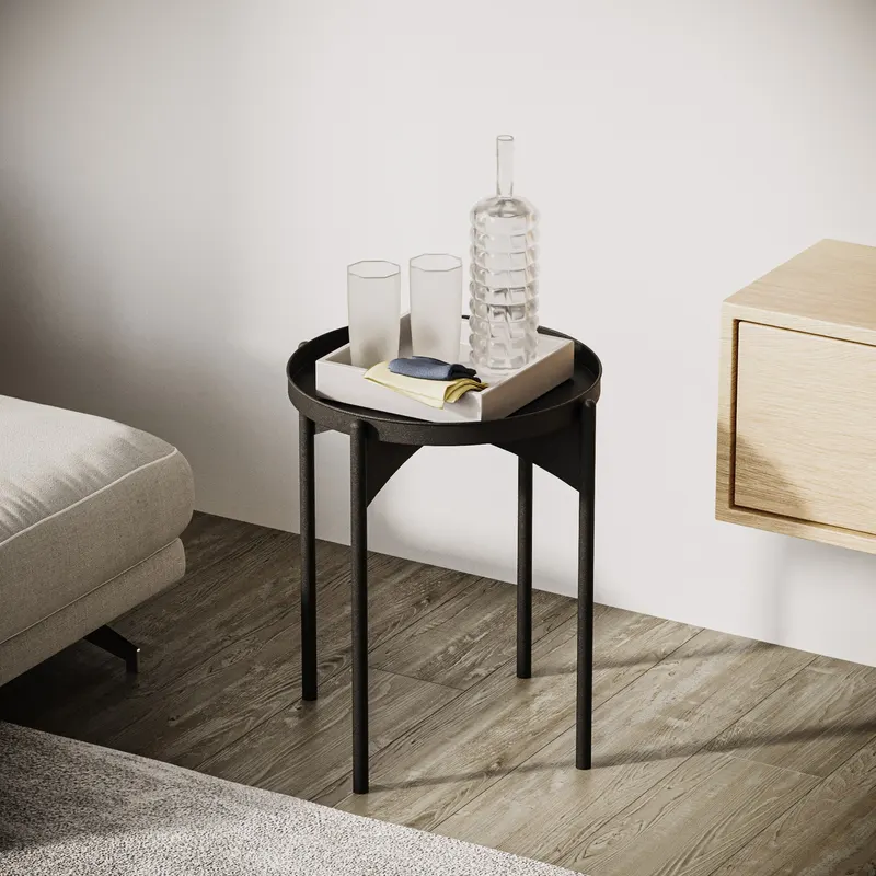 Măsuță de cafea Shb-002-A, Negru, 44x44x57 cm - Negru