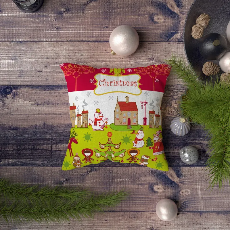 Pernă decorativă NYXMAS100, Multicolor, 43x43 cm - Multicolor