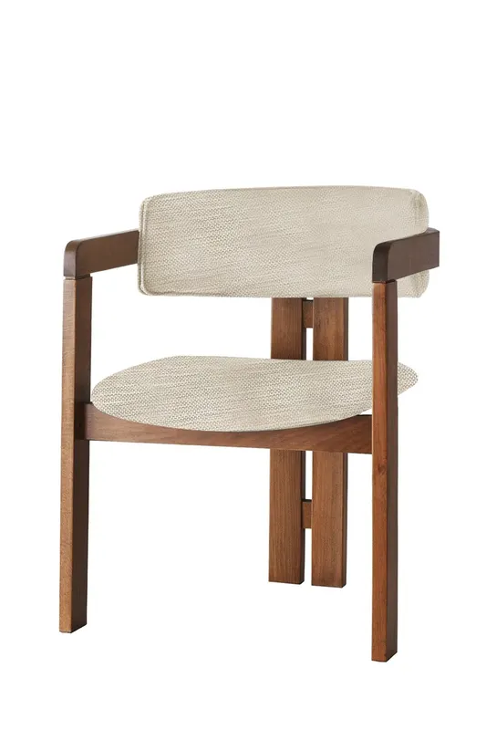 Scaun CO-015, Gri deschis - Nuc, 58x49x76 cm - Gri - Nuc