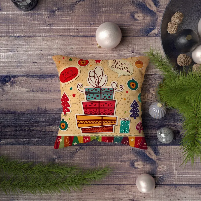 Pernă decorativă NYXMAS103, Multicolor, 43x43 cm - Multicolor