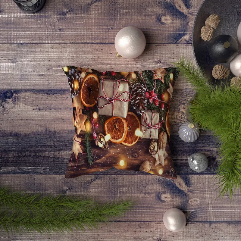 Pernă decorativă NYXMAS106, Multicolor, 43x43 cm - Multicolor