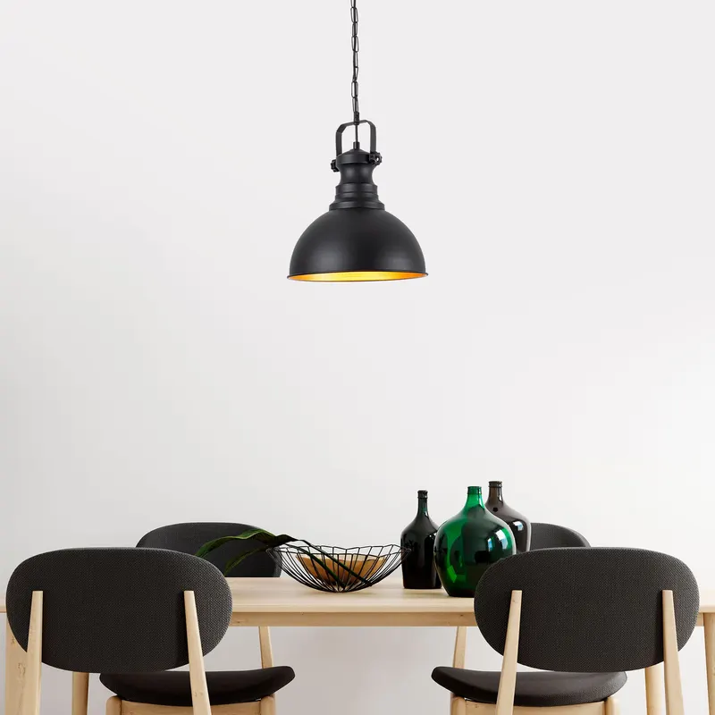 Lustră Sağlam - 3710 - 1, Negru, Ø31x85 cm - Negru