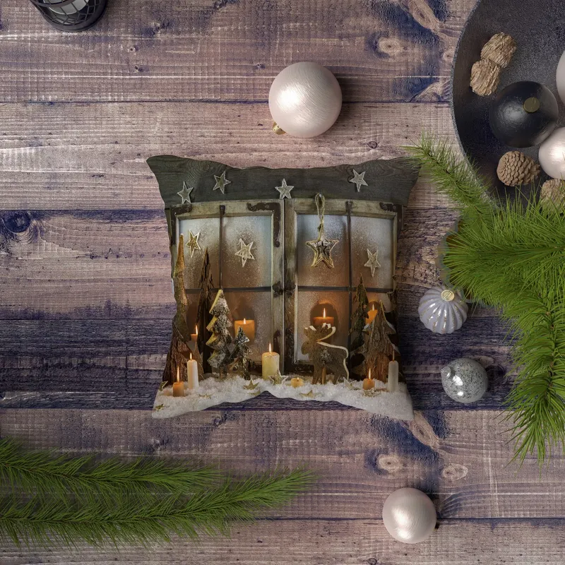 Pernă decorativă NYXMAS110, Multicolor, 43x43 cm - Multicolor