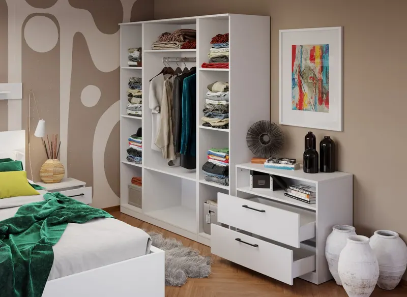 Dulap Snow Alb - C164/08 cu oglinda — imaginea 2
