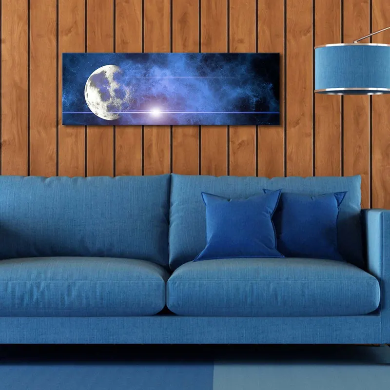 Tablou canvas cu LED 3090DACT-54, Multicolor, 30x90x3 cm - Multicolor