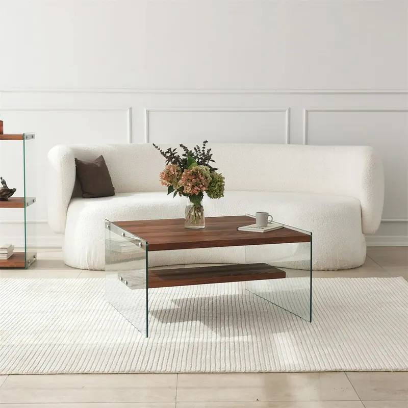 Măsuță de cafea Aqua - Chestnut, Natur, 75x75x40 cm - Maro - Natural