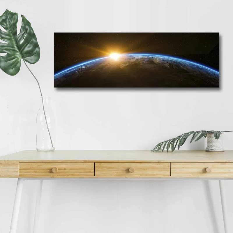 Tablou canvas cu LED 3090NASA-018, Multicolor, 30x90x3 cm - Multicolor