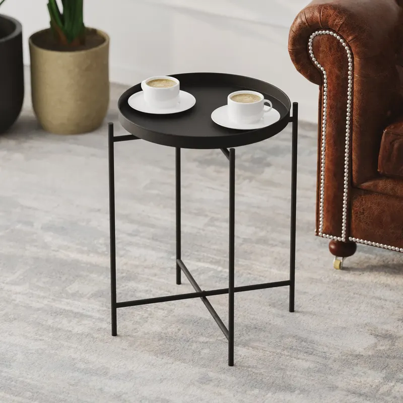Măsuță de cafea Shb-007, Negru, 46x46x56 cm - Negru