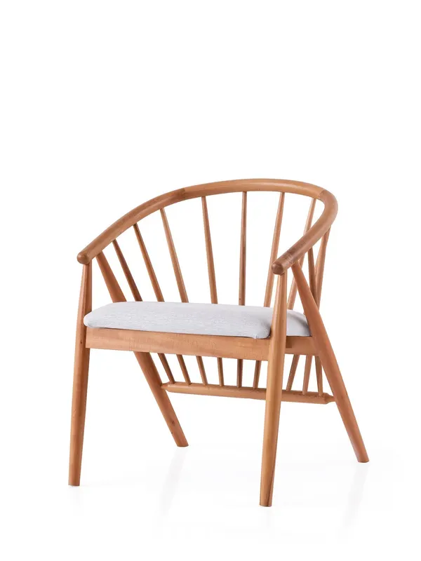 Scaun Ava - 4501, Stejar - Gri deschis, 60x55x77 cm - Stejar - Gri